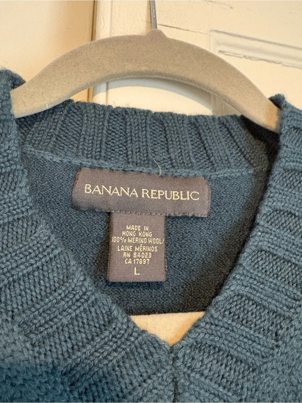 Banana Republic Men’s Merino Wool V-Neck Sweater